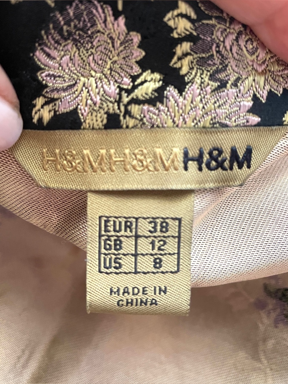Vintage Chinese Black Satin Silk Blend Brocade Blouse - Small - Picture 6 of 11